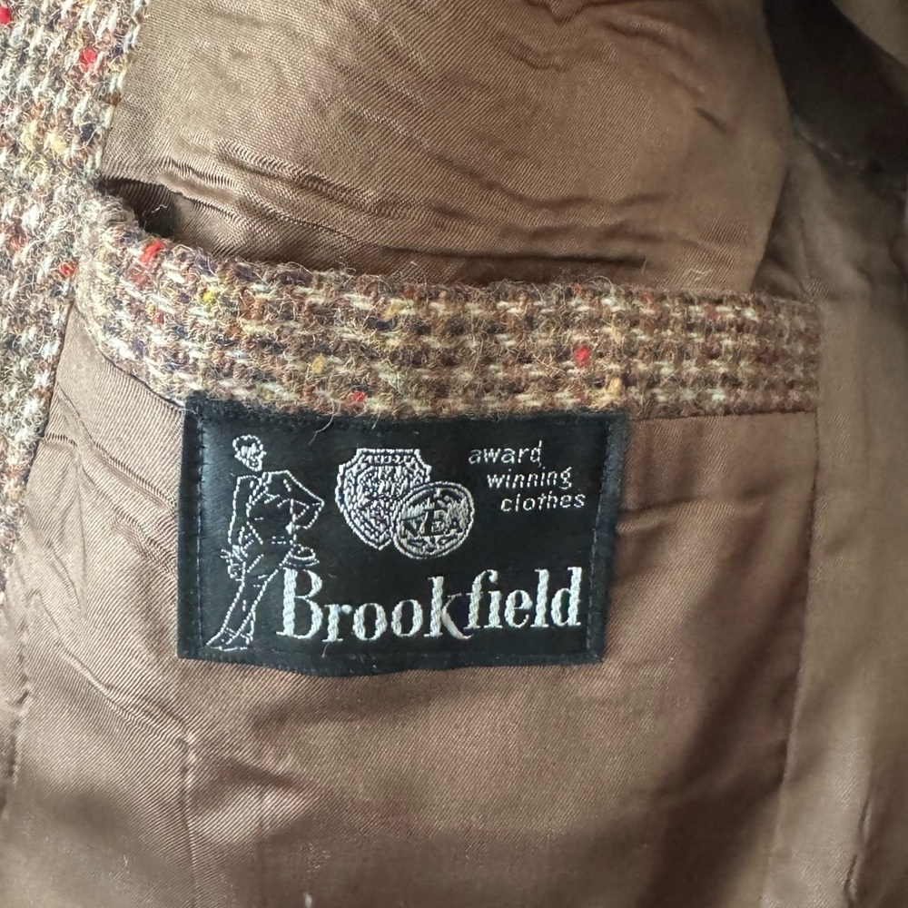 Brooksfield Brown and Red Checkered Blazer - Picture 3 of 3